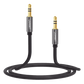 Cable Auxiliar 5 Metros / Conector 3.5mm a 3.5mm / Macho a Macho / Cubierta de TPE / Carcasa de Aluminio / Color Negro
