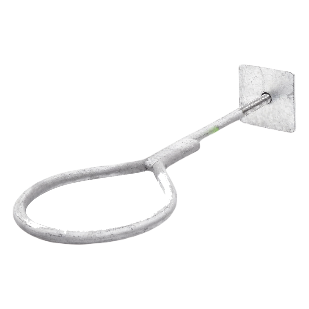 Ancla con Aro, largo: 40 cm. de 1/2" de espesor para Losa o Pared. Galvanizado por Inmersión.