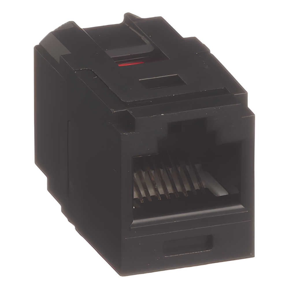 Módulo Acoplador RJ45 a RJ45, Mini-Com, Categoría 6, Color Negro