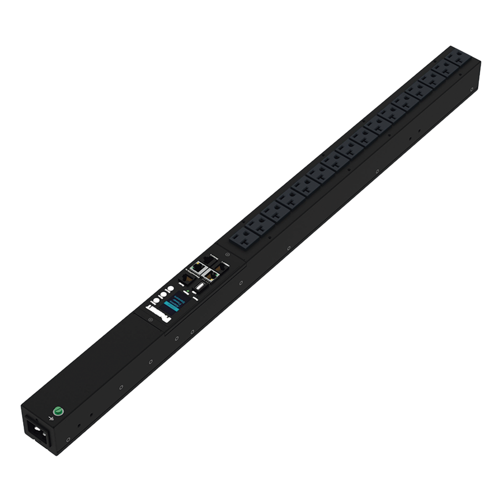 PDU G6 Monitoreable (MI) para Distribución de Energía, Enchufe de Entrada NEMA 5-15P, Con 16 Salidas NEMA 5-20R, de Instalación Vertical, 120 Vca, 15 Amp