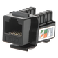 Módulo Jack Keystone Cat5e con Terminación 110 (Punchdown) para Faceplate - Color Negro