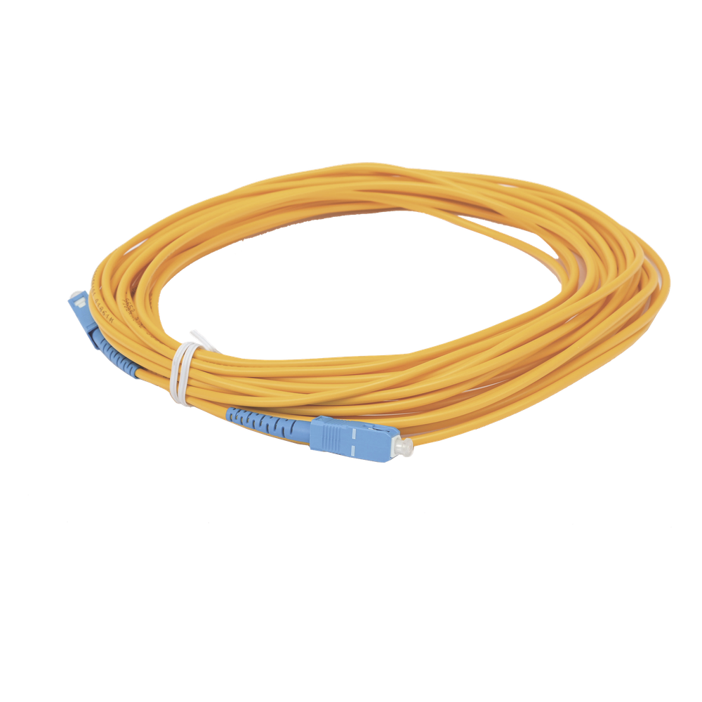 Jumper de Fibra Óptica Simplex, Monomodo, con Conectores SC/UPC-SC/UPC, de 10 Metros (32.81 Pies)
