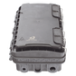 Caja de Distribución de Fibra Óptica para 24 Empalmes, con 8 acopladores SC/APC simplex, Exterior IP65, Color Negro
