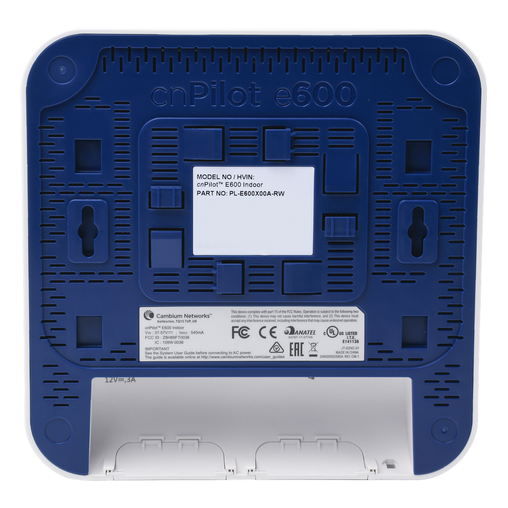 Access Point WiFi cnPilot e600 Indoor para alta cobertura y densidad de usuarios, Doble Banda, Wave 2, MU-MIMO 4X4, antena Beamforming Omnidireccional, hasta 512 clientes
