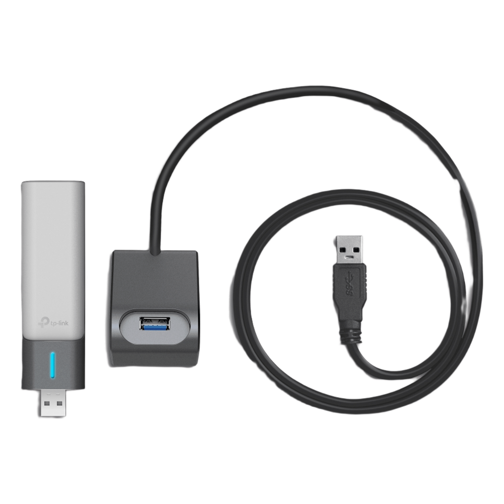 Adaptador USB Wireless Wi-Fi 6 / AX3000 (2402 Mbps + 574 Mbps) / Antenas de Alta Ganancia / USB 3.0 / Baja Latencia Gaming / WPA3 / Cuna Desmontable con Cable 1.2 m (3.9 ft)