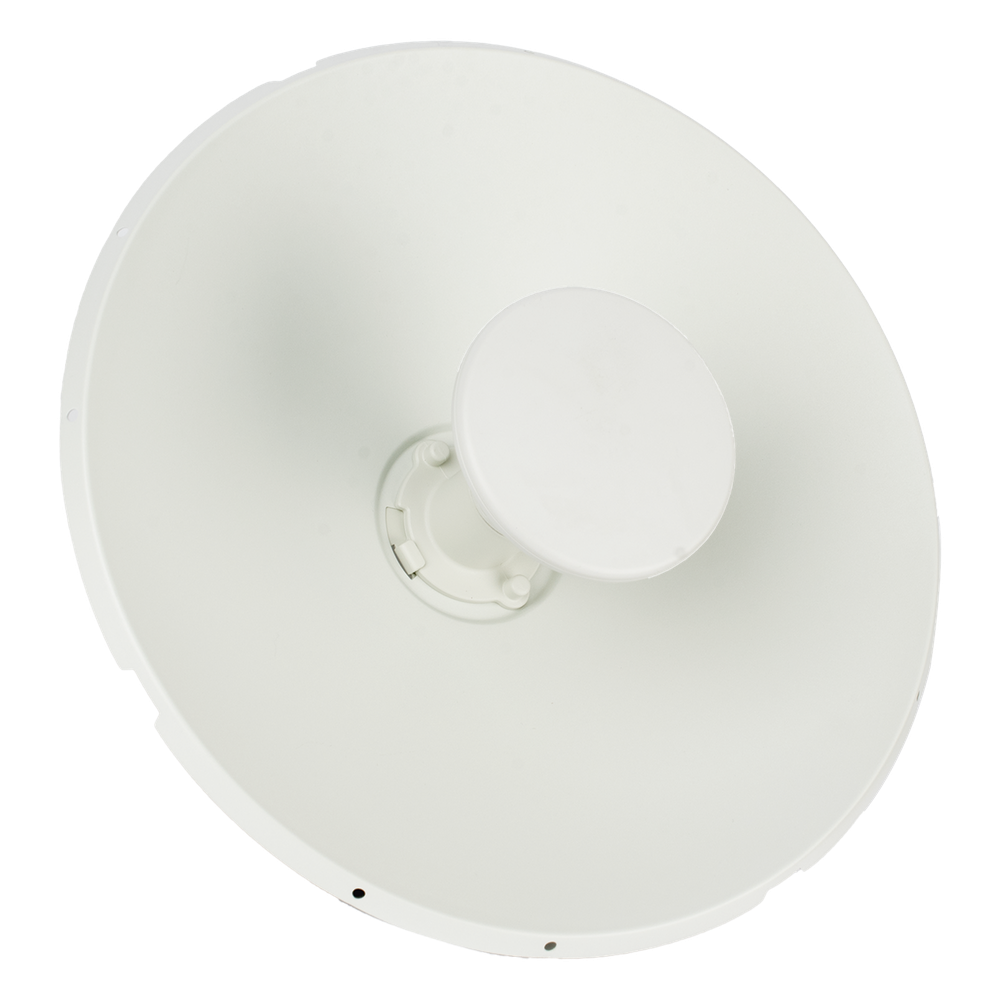 Antena direccional tipo plato de 25 dBi / Rango de frecuencia de 5.150 a 7.125 GHz / MIMO 2X2 / Para climas Hostiles IP67