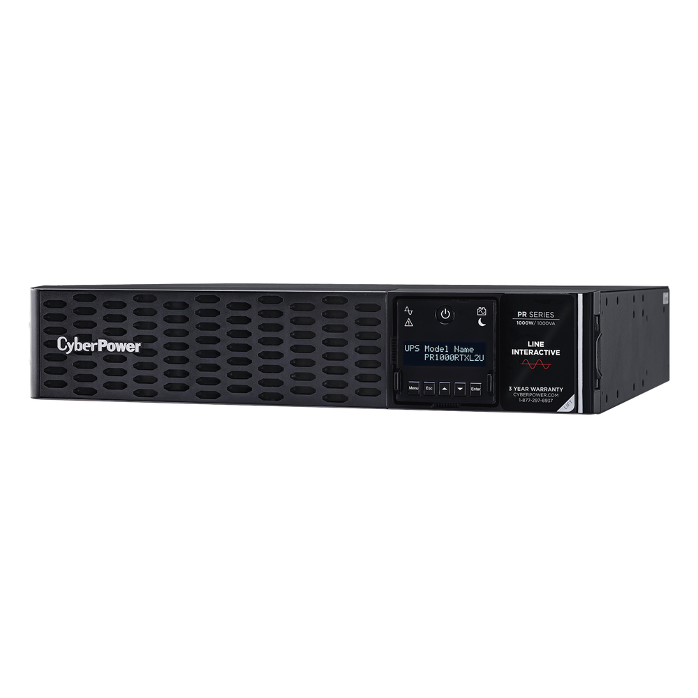 UPS de 1000 VA/1000 W, Topología Línea Interactiva, Entrada 120 Vca NEMA 5-15P, Onda Senoidal Pura, Torre o Rack 2 UR, Con 8 Tomas NEMA 5-15R