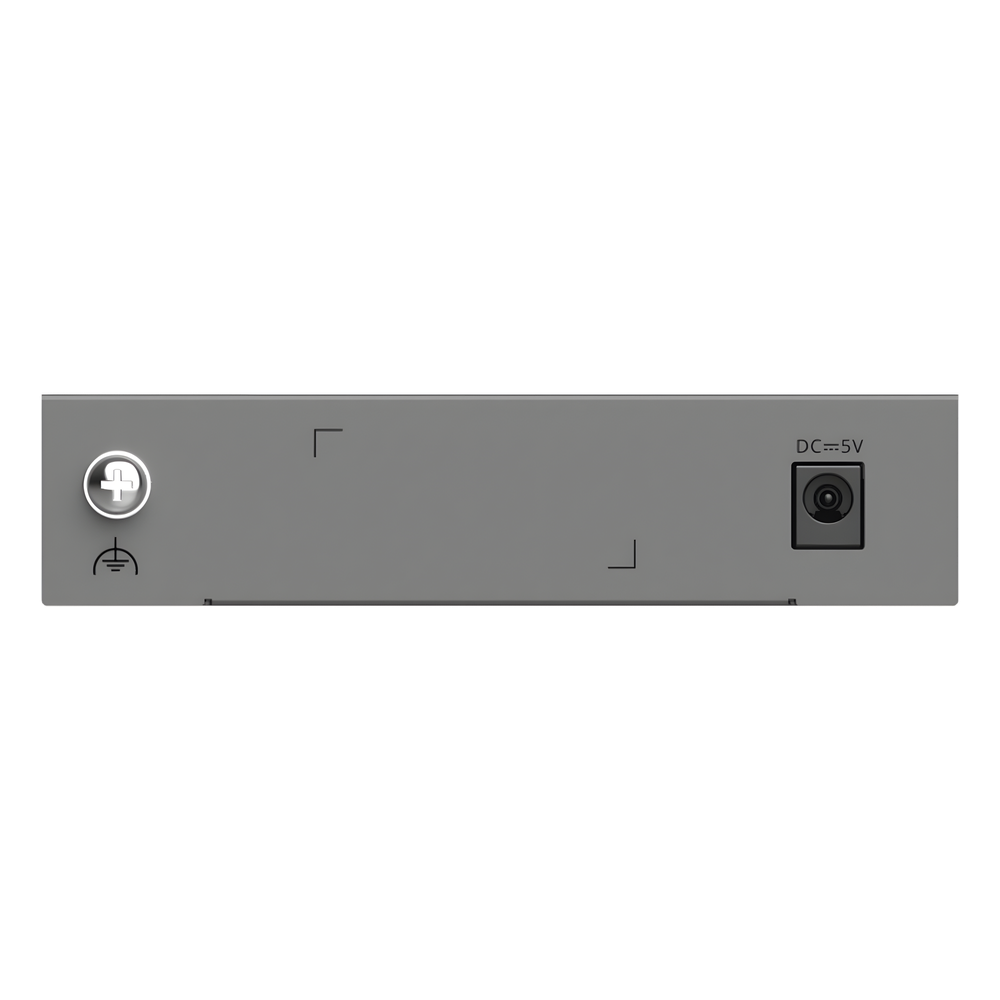 Switch Capa 2 Gestionado en la Nube / 5 Puertos Gigabit / Switching 10 Gbps / Forwarding 7.44 Mpps / Diseño sin Ventilador / Protección 6 kV / Modo CCTV de un Clic / 32 VLANs / Gabinete Metálico / Ruijie Cloud
