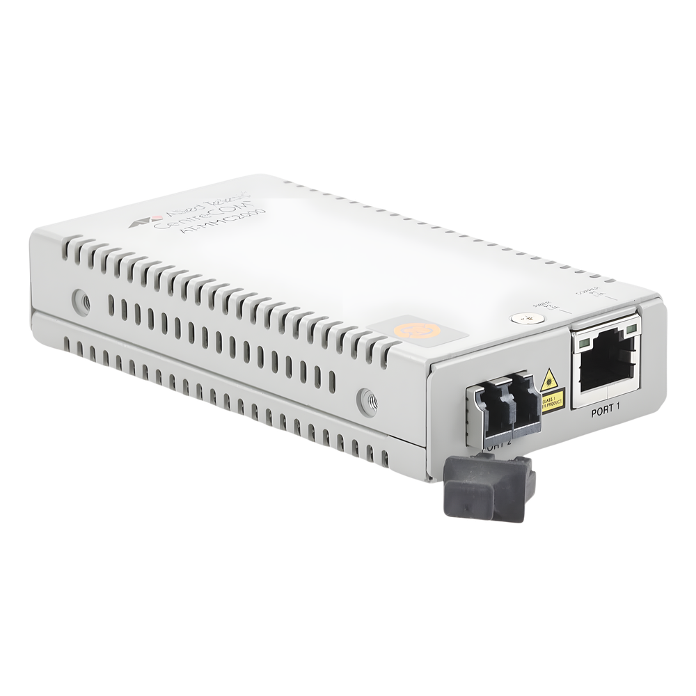 Convertidor de medios Gigabit Ethernet a fibra óptica, conector LC, multimodo (MMF), distancia de 220 hasta 500 m, con fuente de alimentación multi-región