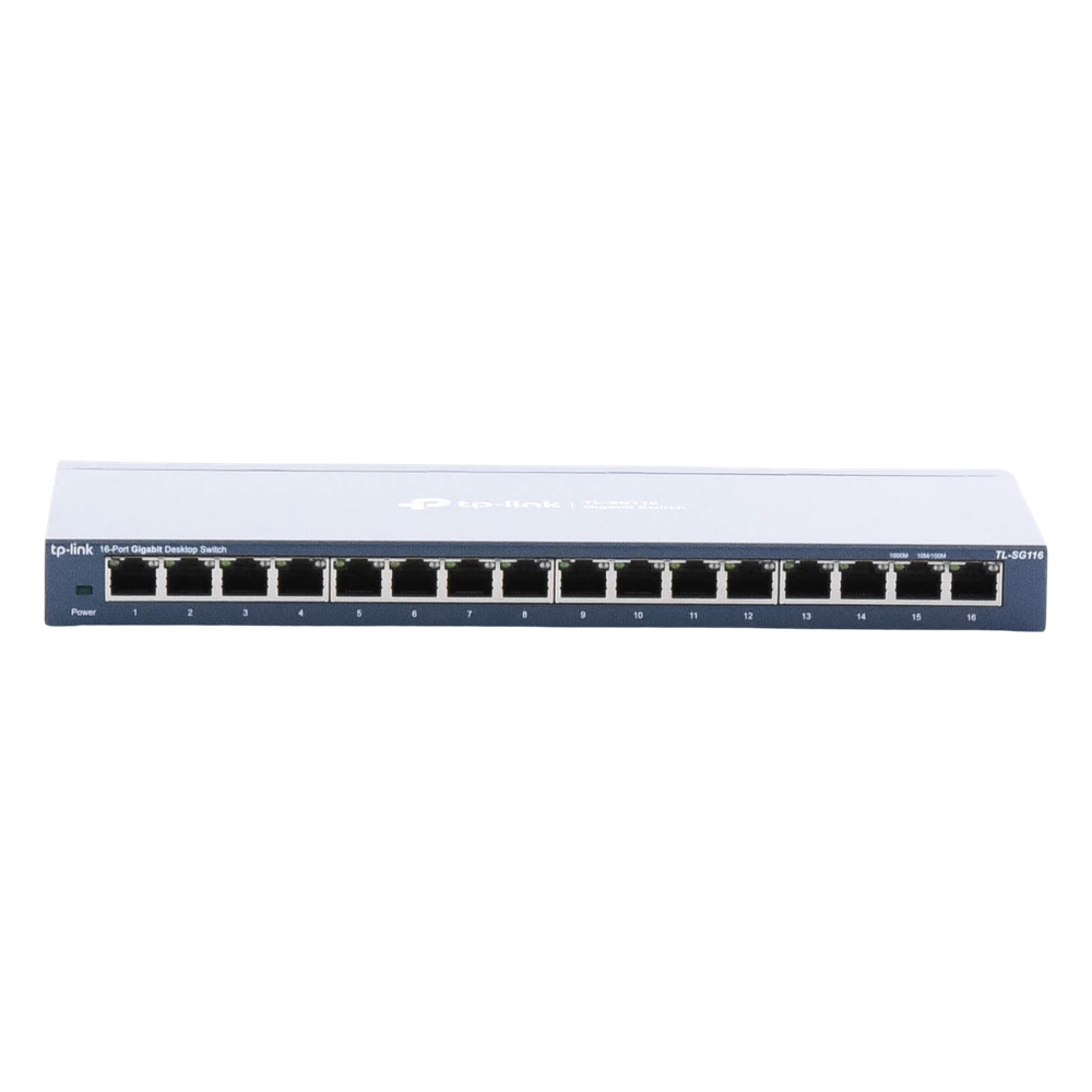 Switch Gigabit no administrable de 16 puertos 10/100/1000 Mbps para escritorio