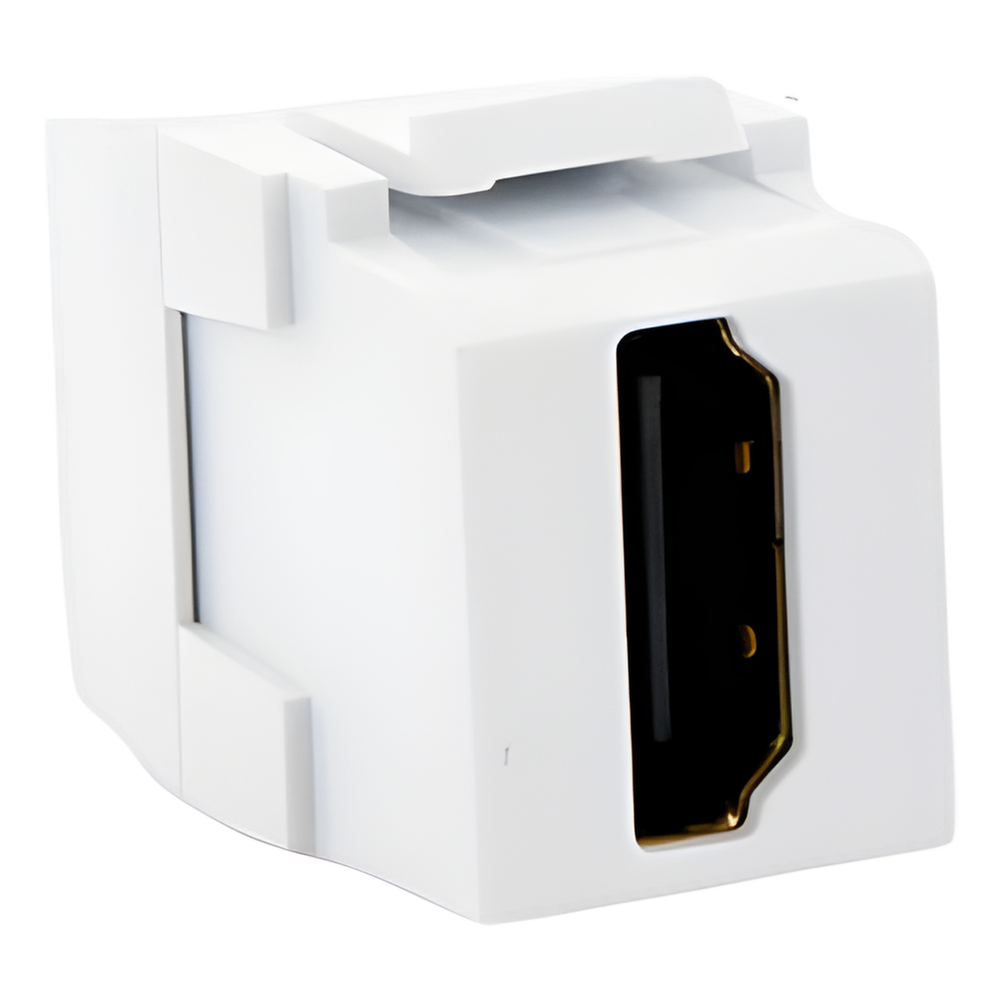 Módulo Acoplador HDMI 2.0, Hembra a Hembra Tipo-A, Categoría 2, Keystone, Color Blanco