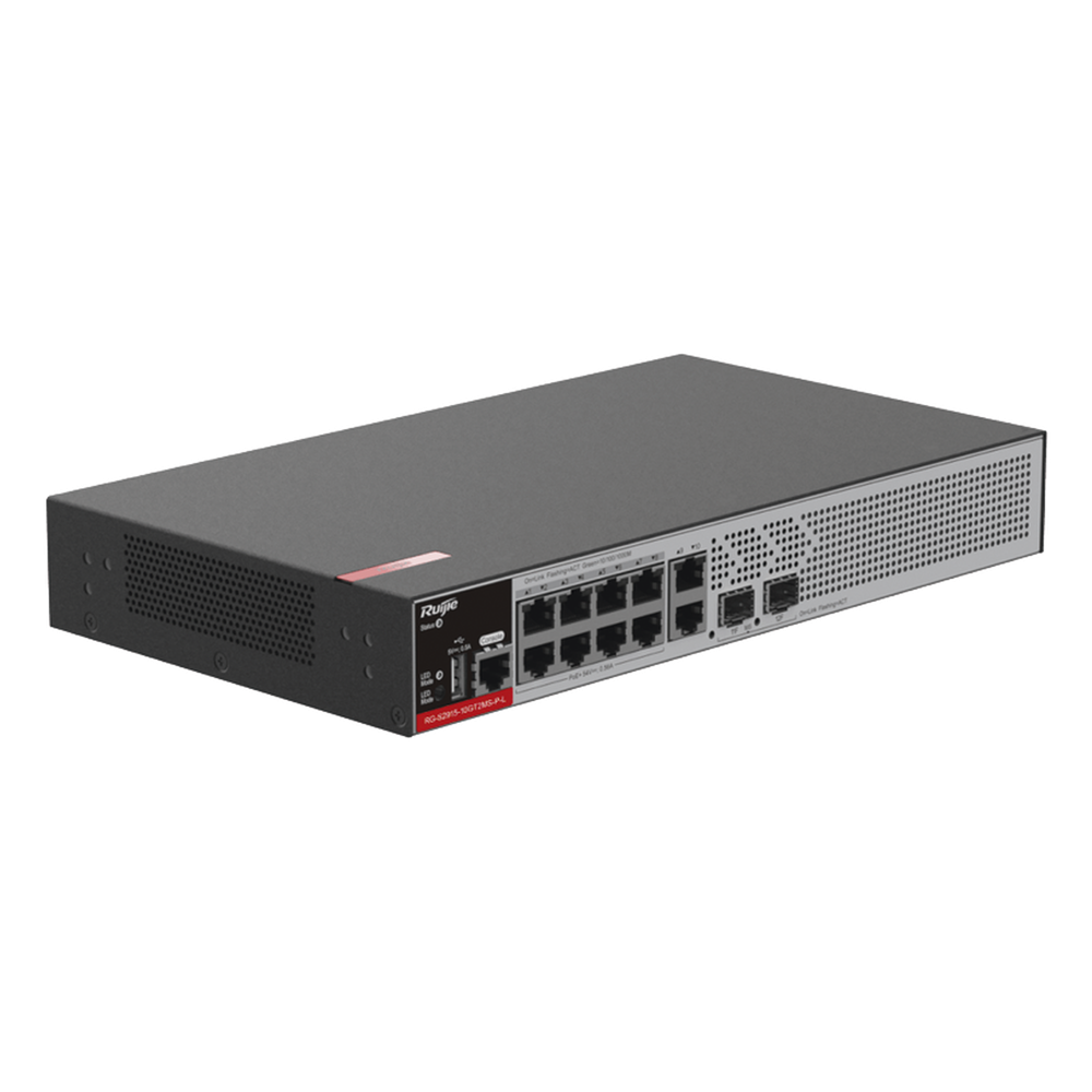 Switch PoE+ Empresarial 125 Watts, Administrable L2+, 8 Puertos PoE Gigabit , 2 Puertos Uplink Gigabit y 2 Puertos Uplink SFP 2.5G