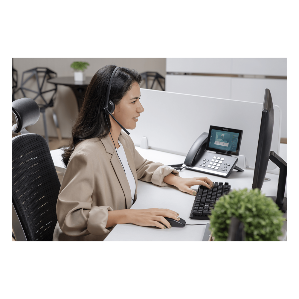 Diadema Alámbrica UH34 Lite Mono Teams de Yealink USB-C/A con Almohadillas de Espuma