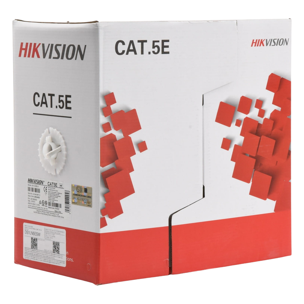 Bobina de Cable UTP 305 Metros (1000 Pies) / Cat5E (24 AWG) / Color Blanco / PVC (CM) / Uso en Interior / 100% Cobre / Aplicaciones de CCTV y Redes de Datos