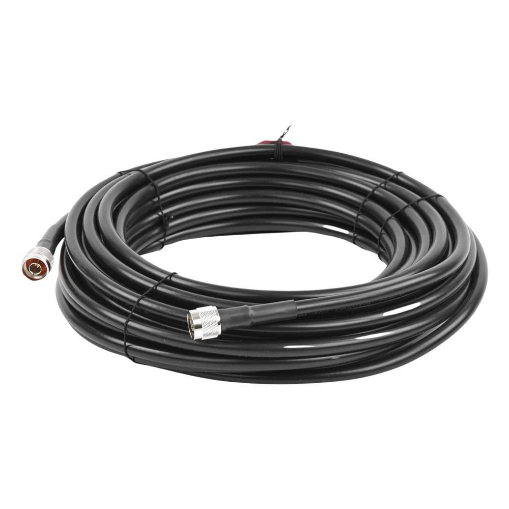 Jumper Coaxial de 50 Ohm con Cable Wilson-400 | Conector N Macho en los Extremos | 15.24 Metros (50 Pies) de Longitud.