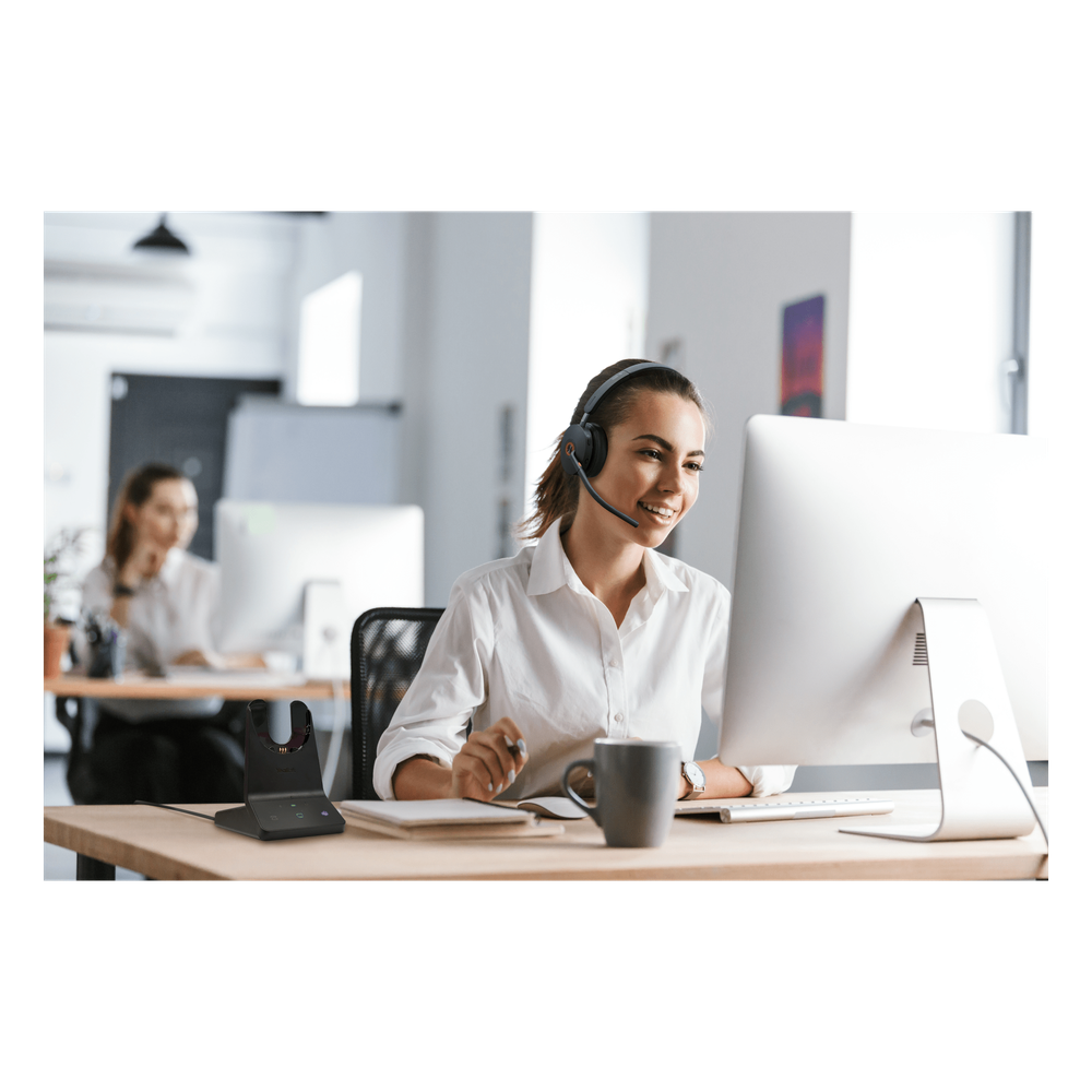 Diadema Inalámbrica WH68 de Yealink con ANC Híbrida y Conectividad Dual DECT Bluetooth