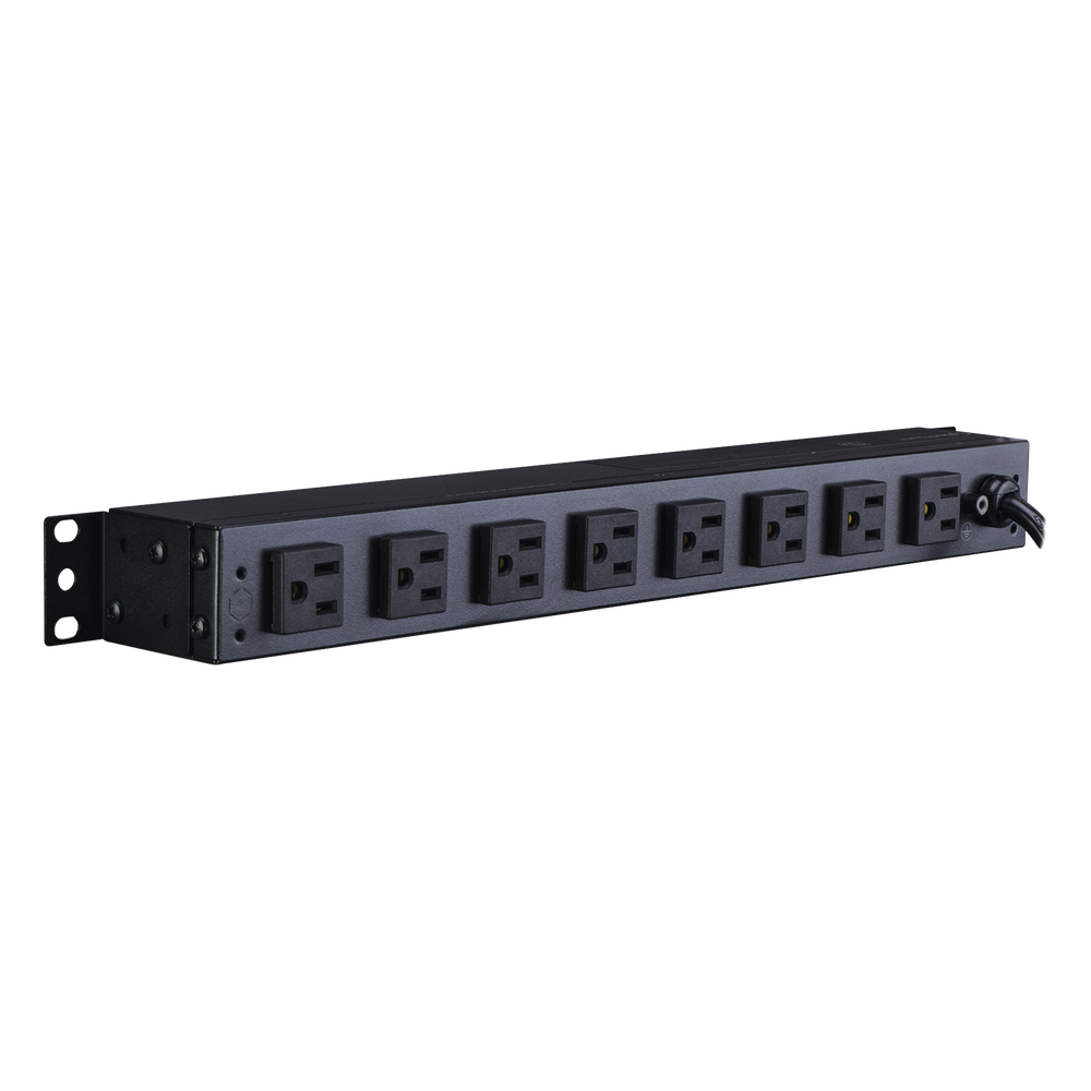 PDU Básico Para Distribución de Energía, Con 8 Tomas NEMA 5-15R Traseras, 1UR, 15 Amp, 120 Vca