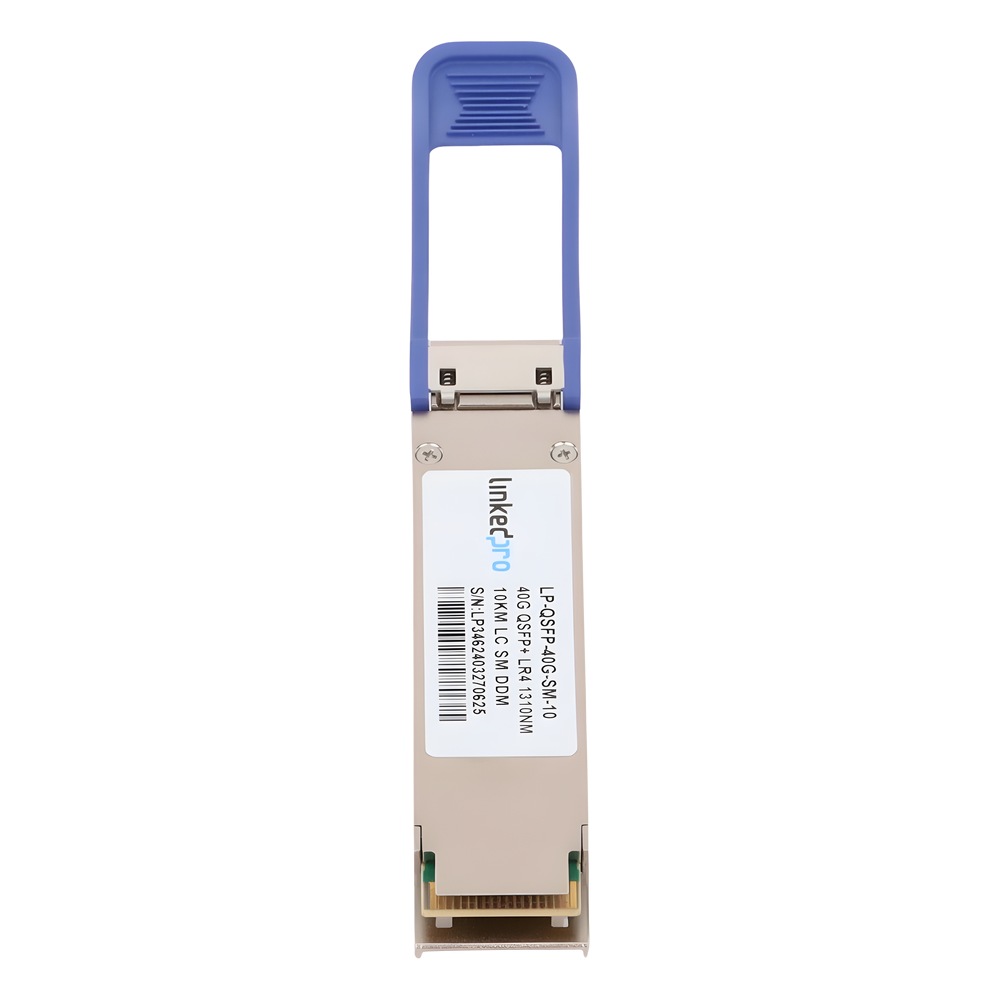 Transceptor Óptico QSFP+ (Mini-Gbic) / Monomodo 1310 nm / 40 Gbps / 40GBASE-LR4 / Conectores LC/UPC Dúplex / DDM / Hasta 10 km