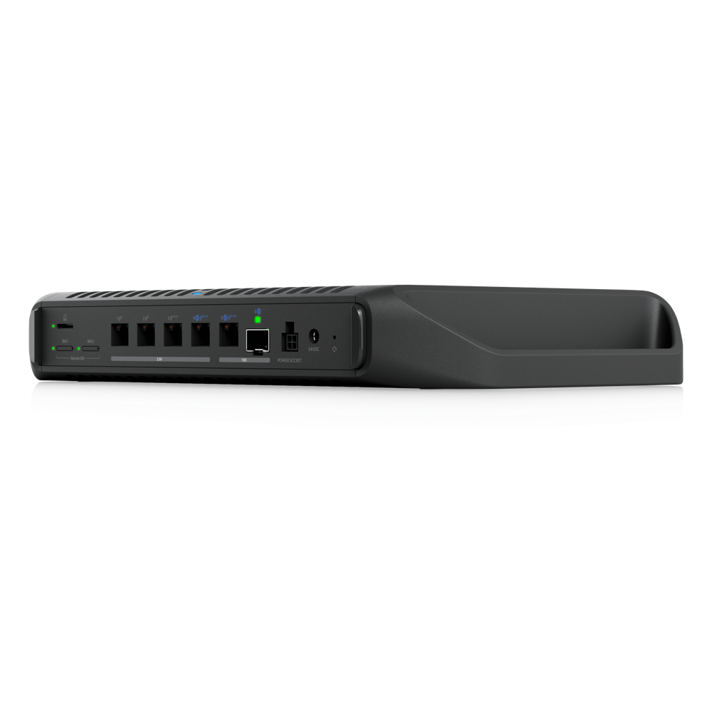 Cloud Gateway Industrial Rugerizado sin Ventilador con Puertos 10 GbE, 350W de Potencia Total para Despliegues PoE de Alta Densidad, Enrutamiento Avanzado y Almacenamiento microSD para Aplicaciones UniFi