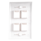 Placa de Pared de 4 Puertos, Keystone, Color Blanco
