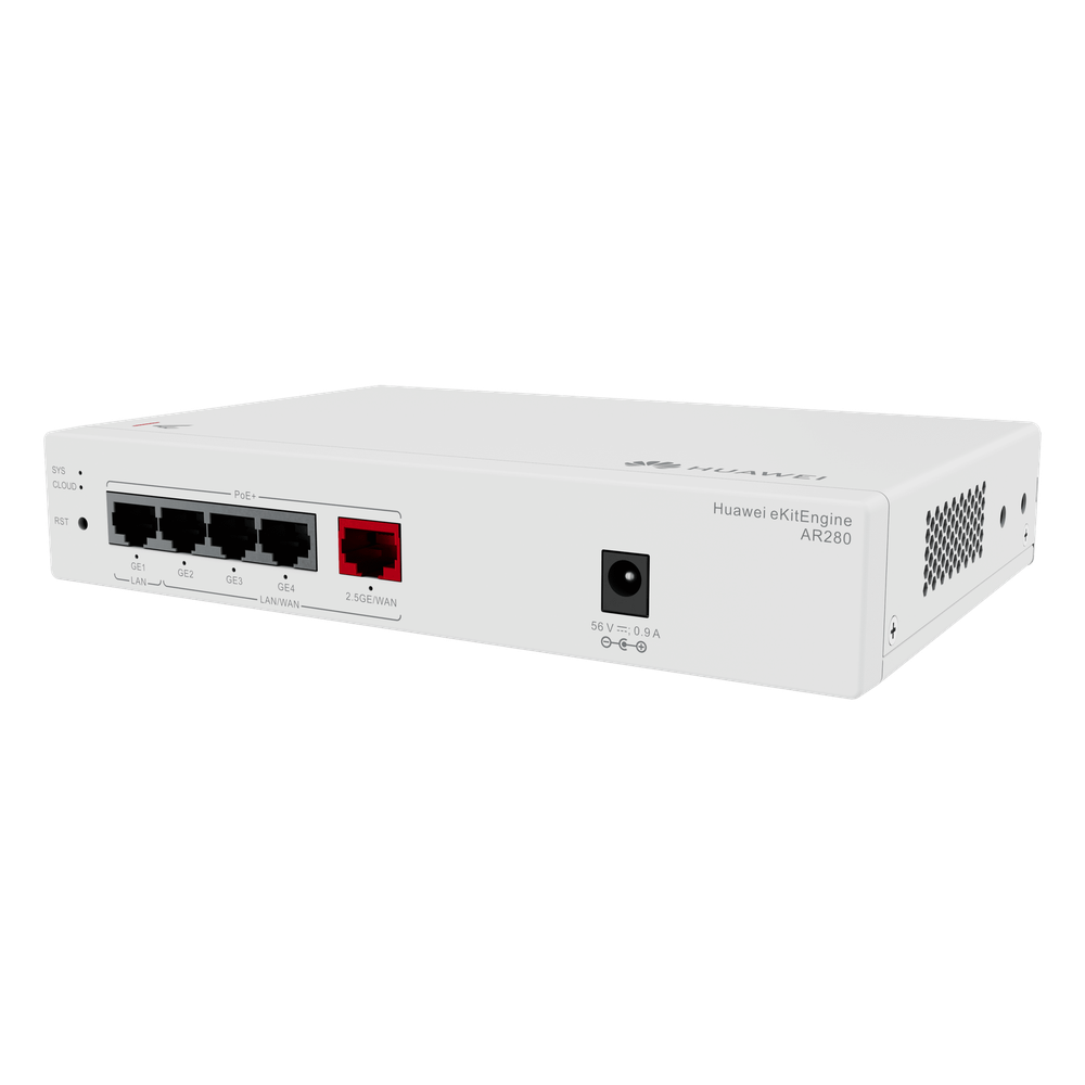 Router eKit para 150 clientes / Controladora para 16 APs / 5 Puertos PoE+ (1 WAN 2.5 Gbps + 1 LAN Gigabit + 3 LAN/WAN gigabit) / Presupuesto PoE 41W / Gestión en la nube / Libre de licenciamiento