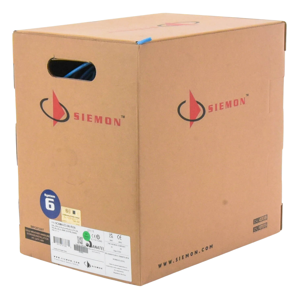 Bobina de Cable UTP Reelex, de 4 Pares, Alto Desempeño Cat6, PVC (CM), Color Azul, 23 AWG, 305 Metros (1000 Pies)