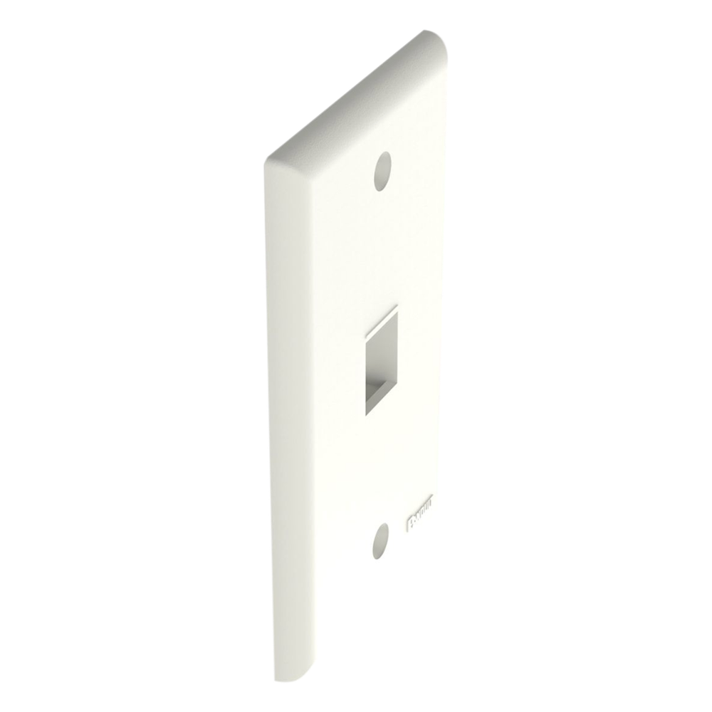 Placa de Pared Vertical, Salida Para 1 Puerto Keystone, Color Blanco Mate
