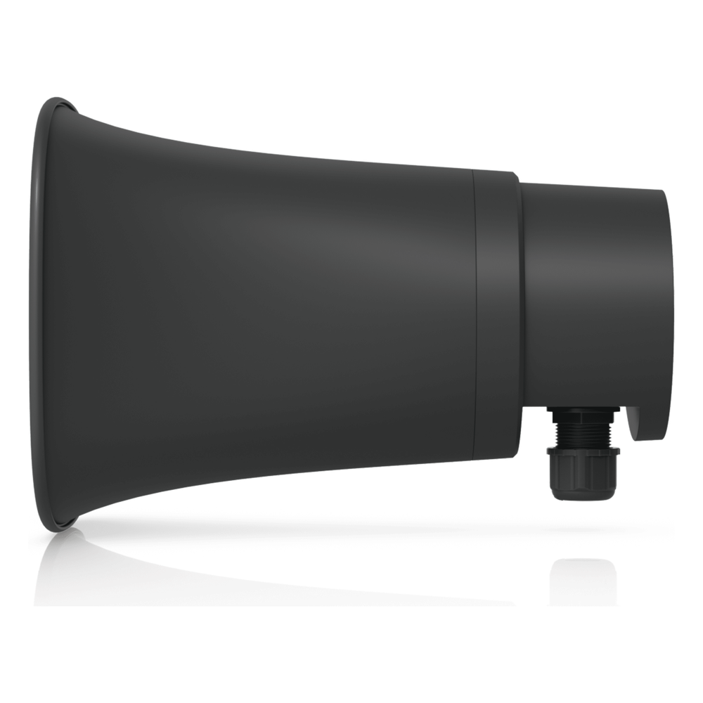 UniFi Protect AI Horn Speaker, Altavoz IP 120 dB, PoE+, Alerta AI Avanzada, Montaje Pared, Esquina y Poste, IP66, Color Negro