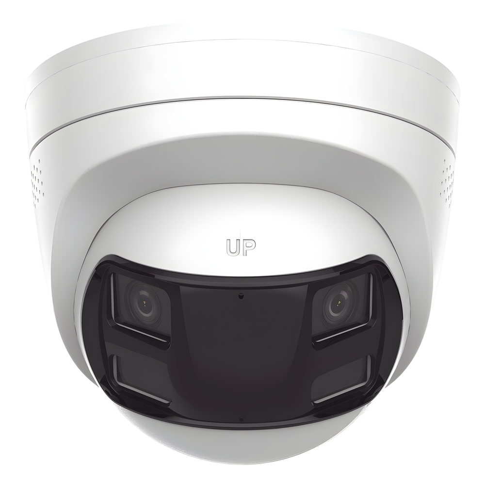 [Dual Light] Turret IP 6 Megapixel / Imagen Panorámica 180°/ PoE / Micrófono y Bocina Integrado / Exterior IP67 / Audio Bidireccional / Alarma Visual y Auditiva Integrada / Smart Supplement Light / Micro SD 512 GB