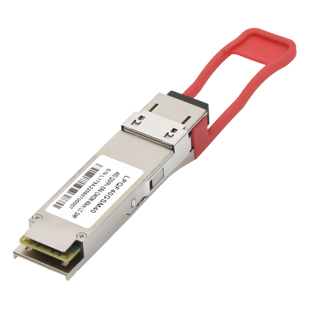 Transceptor Óptico QSFP+ (Mini-Gbic) / Monomodo 1310 nm / 40 Gbps / 40GBASE-ER4 /Conectores LC/UPC Dúplex / DDM / Hasta 40 km