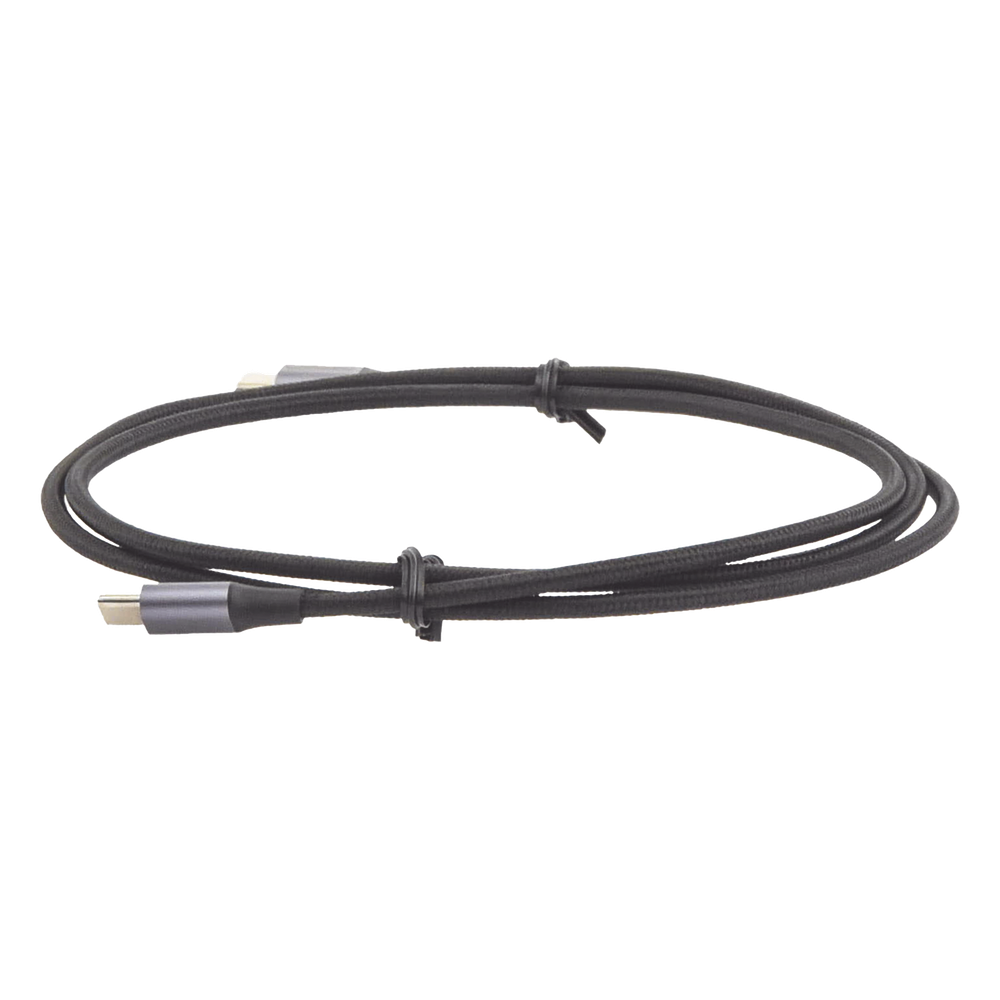 Cable USB-C a USB-C | 1 Metro (3.28 Pies) | Transferencia de Datos de 480 Mbps | Carga Rápida de Hasta 60W | QC 4.0/3.0/2.0 | PD3.0 | FPC | AFC | Protección Integrada | Caja de Aluminio | Nylon Trenzado | Color Negro