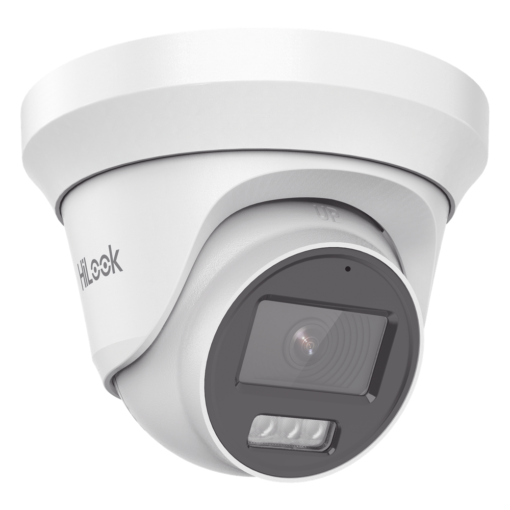 [Audio Bidireccional + Dual Light + ColorVu] Turret TURBOHD 3K / 5 Megapixel / Lente 2.8 mm / 40 mts IR EXIR + 40 mts Luz Blanca / Micrófono y Bocina Integrado / Exterior IP67 / dWD