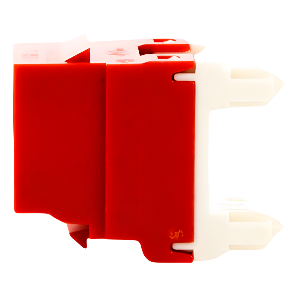 Conector Jack Estilo 110 (de Impacto), Tipo Keystone, Categoría 6, de 8 Posiciones y 8 Cables, Color Rojo