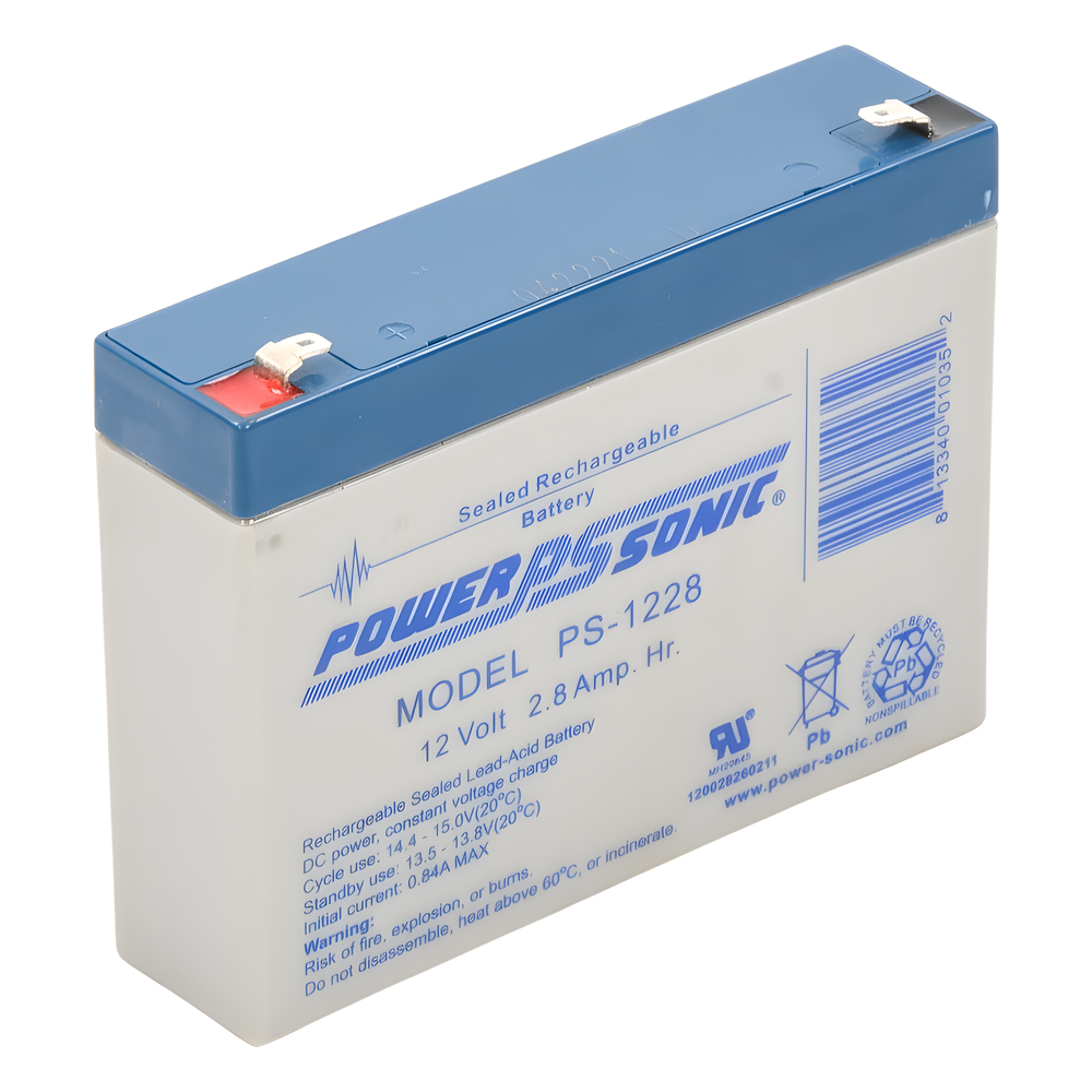 Batería 12V, 2.8AH, Para Respaldo, Tecnologías AGM/VRLA, 5 Años Vida Útil, Terminales F1, Reconocida UL
