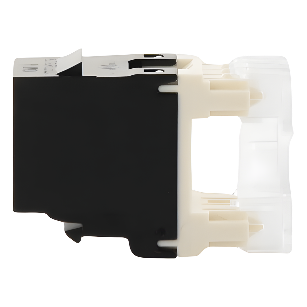 Conector Jack Estilo 110 (de Impacto), Tipo Keystone, Categoría 6, de 8 Posiciones y 8 Cables, Color Negro