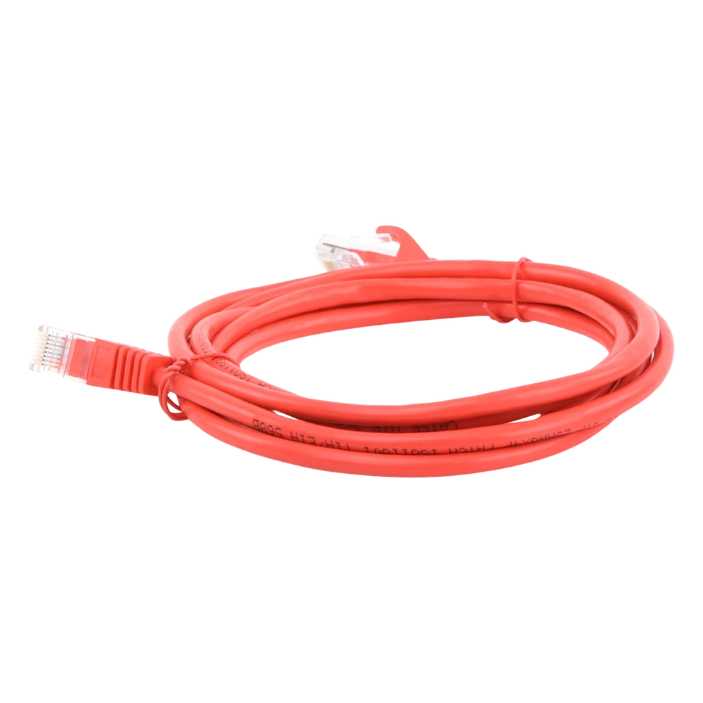 Cable de Parcheo UTP Cat5e - 2.0 Metros (6.56 Pies) - Rojo
