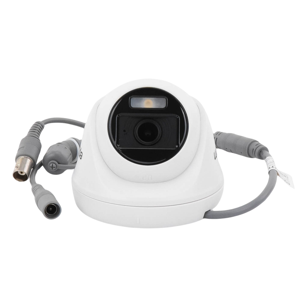 Turret TURBOHD 2 Megapíxel (1080p) / Imagen a color 24/7 / Lente 2.8 mm / Policarbonato / Luz Blanca 20 mts / Interior / Microfono Integrado / TVI-AHD-CVI-CVBS / dWDR