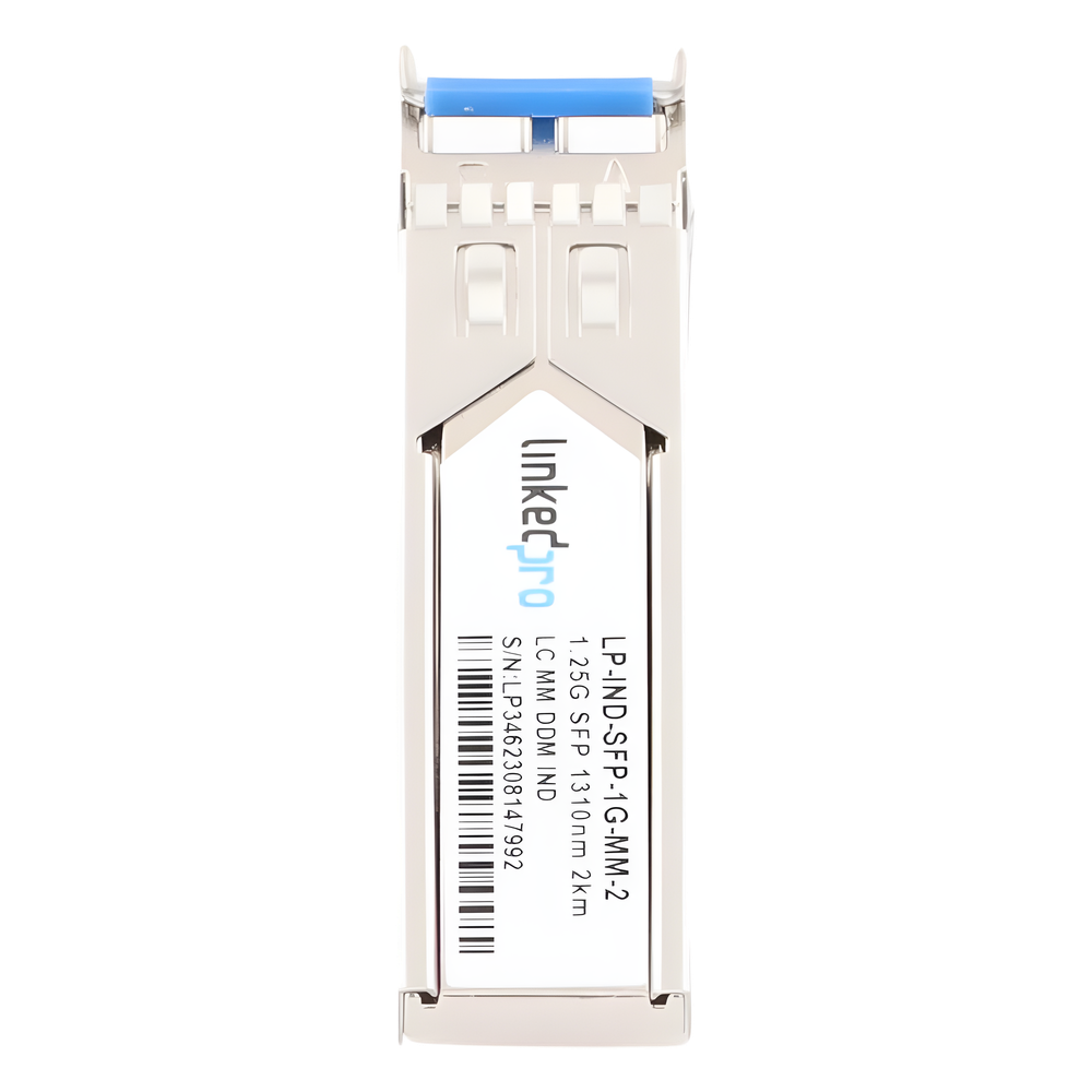 Transceptor Óptico Industrial SFP (Mini-Gbic) / Multimodo 1310 nm / 1.25 Gbps / 1000BASE-SX / Conectores LC/UPC Dúplex / DDM / Hasta 2 km