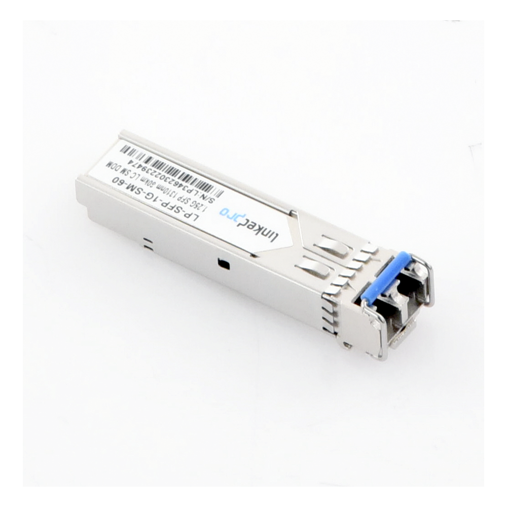Transceptor Óptico SFP (Mini-Gbic) / Monomodo 1310 nm / 1.25 Gbps / 1000BASE-EX / Conectores LC/UPC Dúplex / DDM / Hasta 60 km