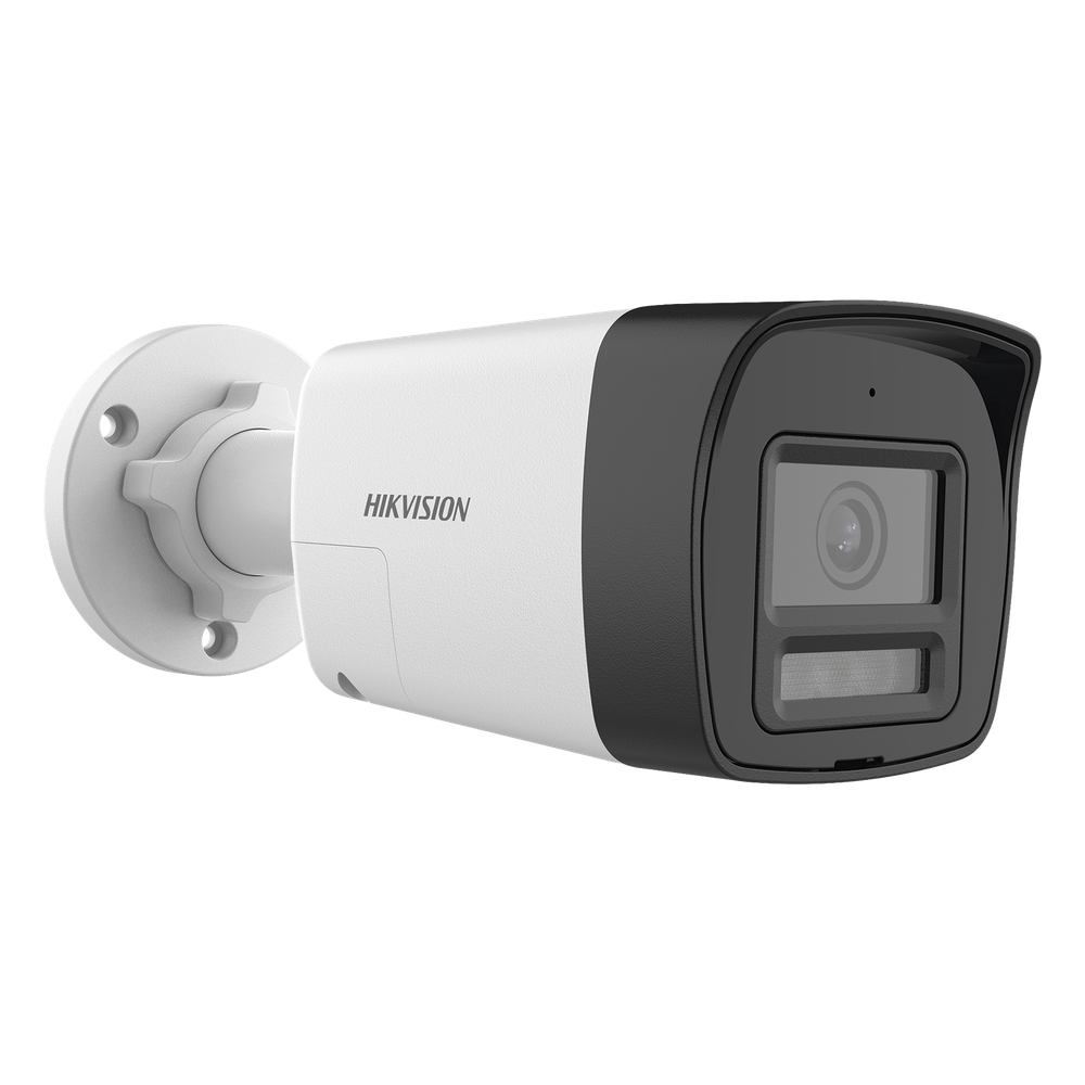[Audio Bidireccional + Dual Light + ColorVu] Bala TURBOHD 4K (8 Megapixel) / Lente 2.8 mm / 30 mts IR EXIR + 20 mts Luz Blanca / Micrófono y Bocina Integrado / Exterior IP67 / Metal / dWDR