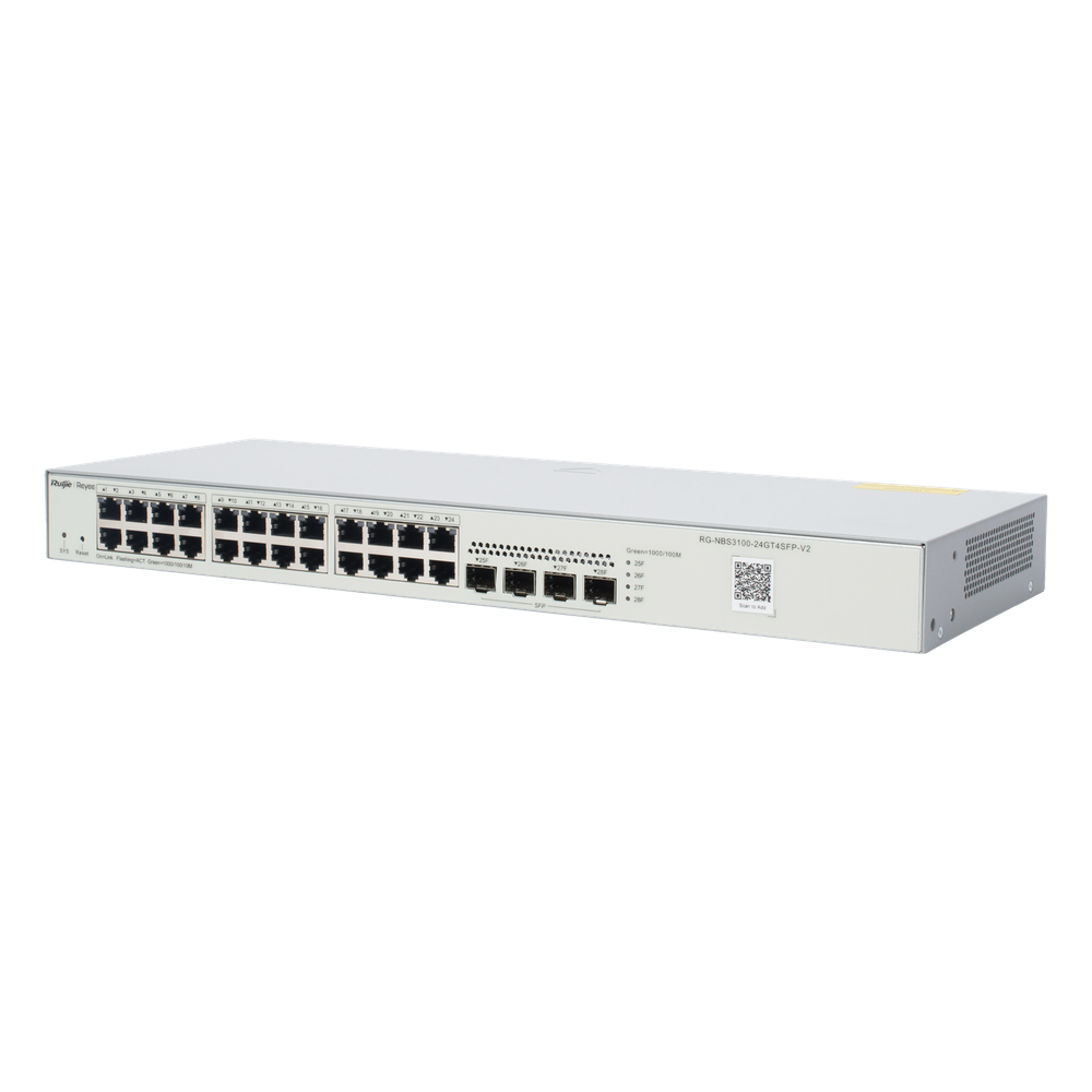 Switch Administrable L2, 24 Puertos Eth 1G, 4 puertos SFP 1G, Administración Remota en la Nube.