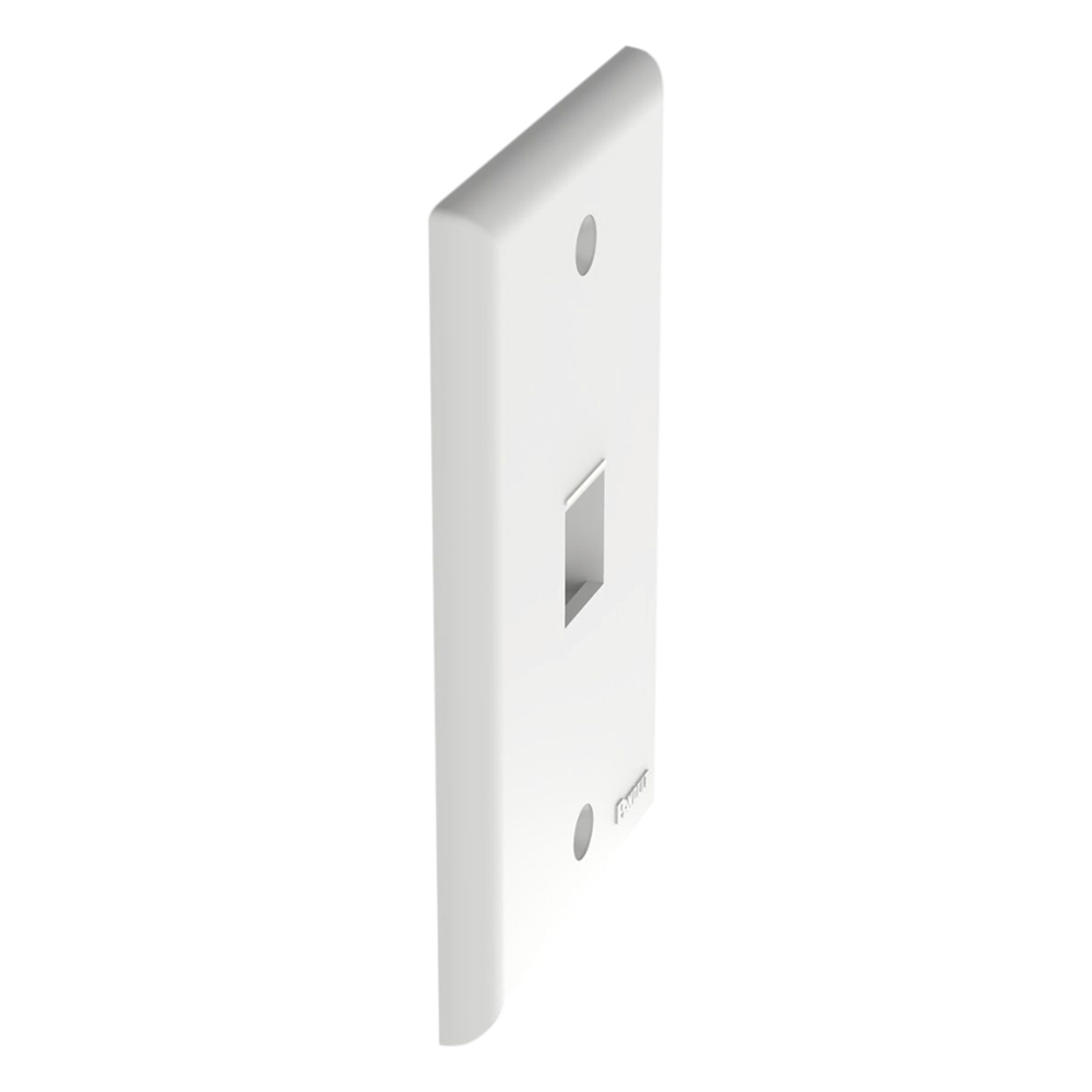 Placa de Pared Vertical, Salida Para 1 Puerto Keystone, Color Blanco