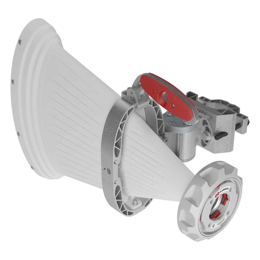 Antena Sectorial Asimétrica de 90° 4900 - 7125 MHz, 15 dBi con soporte mejorado, listas para TwisPort sin pérdida