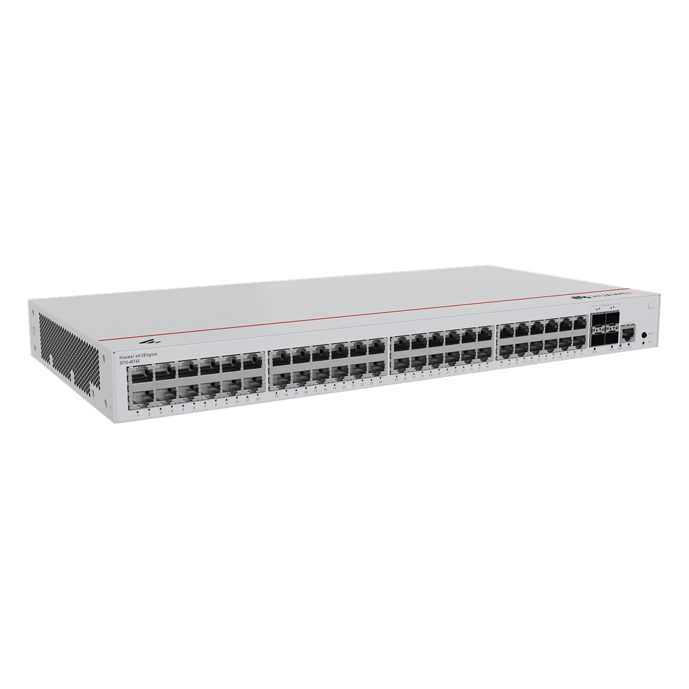 Switch de Distribución/Core Gigabit Administrable  Capa 3 / 48 puertos 10/100/1000 Mbps  / 4 Puertos 10GE SFP+ Uplink / ERPS / Rutas Estáticas / iStack / Administración Nube Gratis