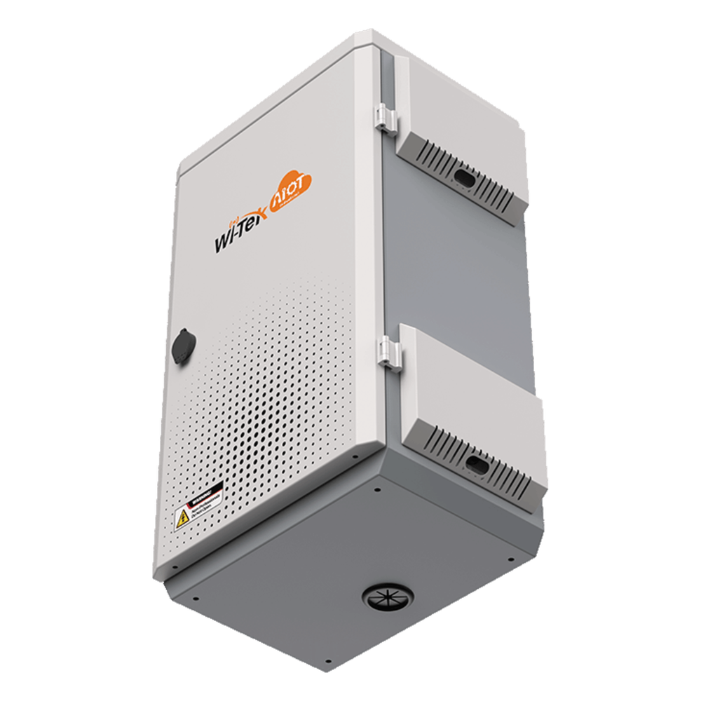 Gabinete de Acero Ventilado para Exterior 680 x 480 x 315 mm con Rieles DIN y 4 Placas Laterales para Montaje de Equipos por Fuera