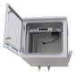 Gabinete PROFUNDO hasta 705 mm  de profundidad, de Exterior de 9UR con Ventiladores y Termostato, Se envía el Gabinete Armado, (Montaje a poste o torre se vende por separado).