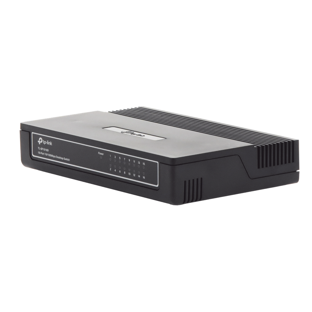 Switch no administrable de 16 puertos 10/100 Mbps para escritorio