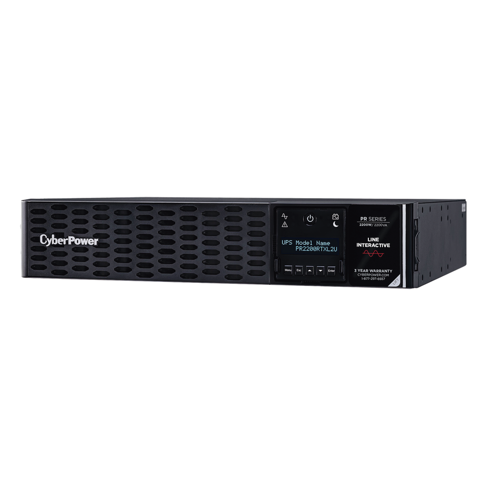 UPS de 2200 VA/2200 W, Topología Línea Interactiva, Entrada 120 Vca NEMA L5-30P, Onda Senoidal Pura, Torre o Rack 2 UR, Con 8 Tomas NEMA 5-20R
