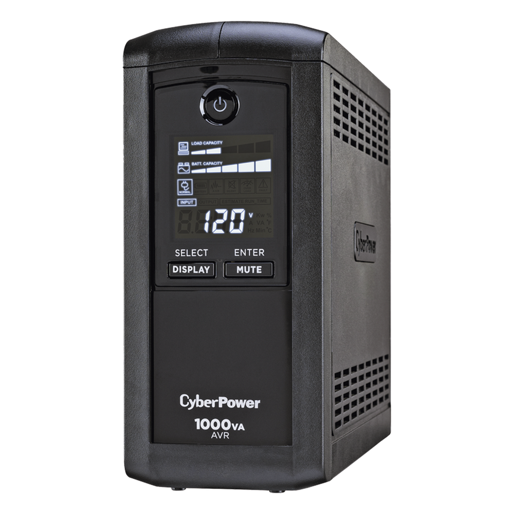 UPS de 1000 VA/600 W, Topología Línea Interactiva, Entrada 120 Vca NEMA 5-15P, Tipo Mini Torre, Con 9 Tomas NEMA 5-15R