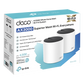 Kit 2 Routers Inalámbricos MESH Interior para Hogar / Doble Banda Wi-Fi 6 AX3000 Mbps / 3 Puerto Gigabit WAN/LAN / 2 Antenas Internas / Administración Mediante la App Deco (iOS, Android) / Protección HomeShield